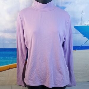💩 Abardsion Lavender Women's Turtleneck Top